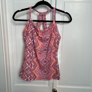 Prana yoga tank with built-in bra, size M